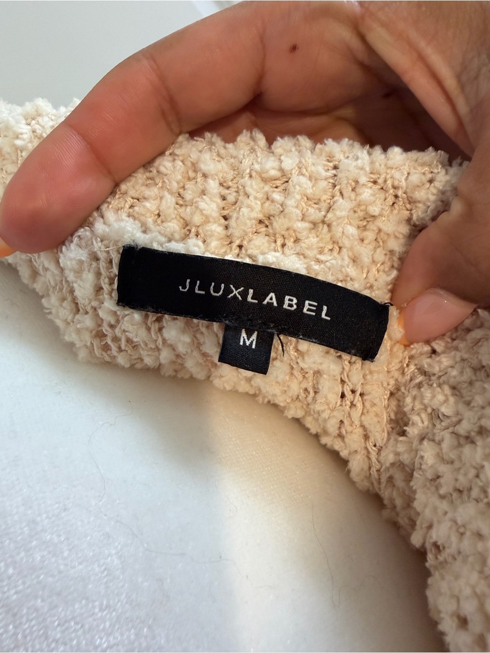 JLUXLABEL Off-Shoulder Cream Maxi Knit Dress - Picture 10 of 14